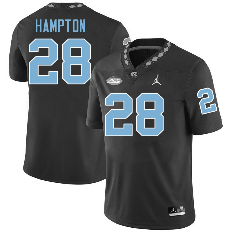 #28 Omarion Hampton North Carolina Tar Heels Jerseys,Apparels,Uniforms Stitched-Black